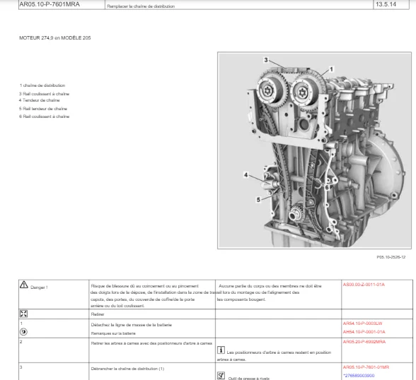 Manuel d'atelier Mercedes classe C W205 2014 français