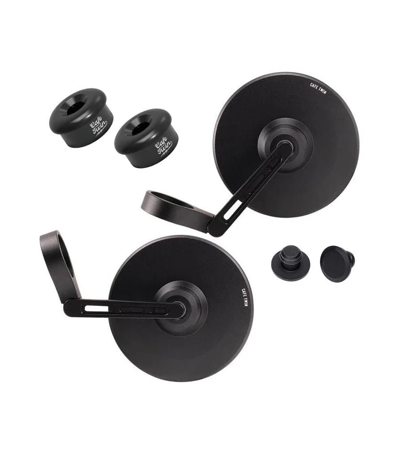 Kit Specchietti Bar End Slim con Adattatori per Moto Guzzi V7 e V9