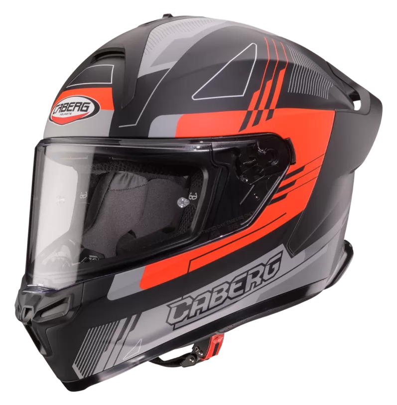 CABERG ROXTER COLT CASCO INTEGRAL MATT NEGRO ROJO FLOU GRIS