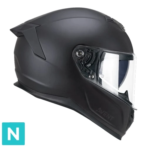 CGM 361A AVENT FIBRA MONO CASCO DE MOTO NEGRO OPACO