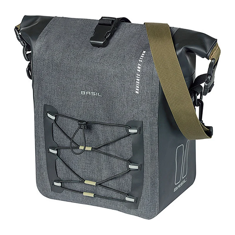 Sacoche vélo Basil Navigator Storm M MIK Hooks 15 L