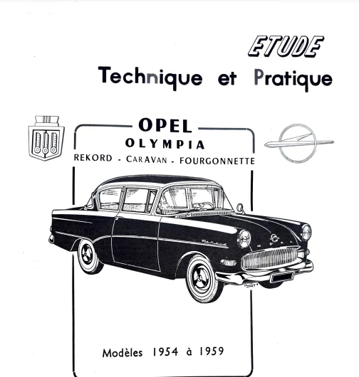Manuel de réparation Opel Olympia 1954 1959