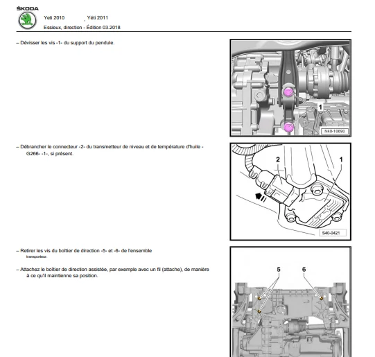 Manuel d'atelier Skoda yeti 2009 2013 pdf français