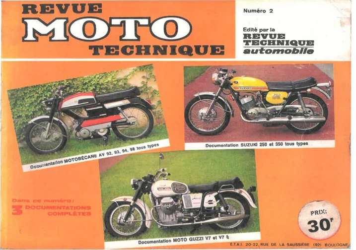 manuel d'atelier Motobécane AV 92