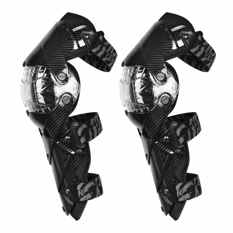 Genouillere moto articulé avec protege tibia