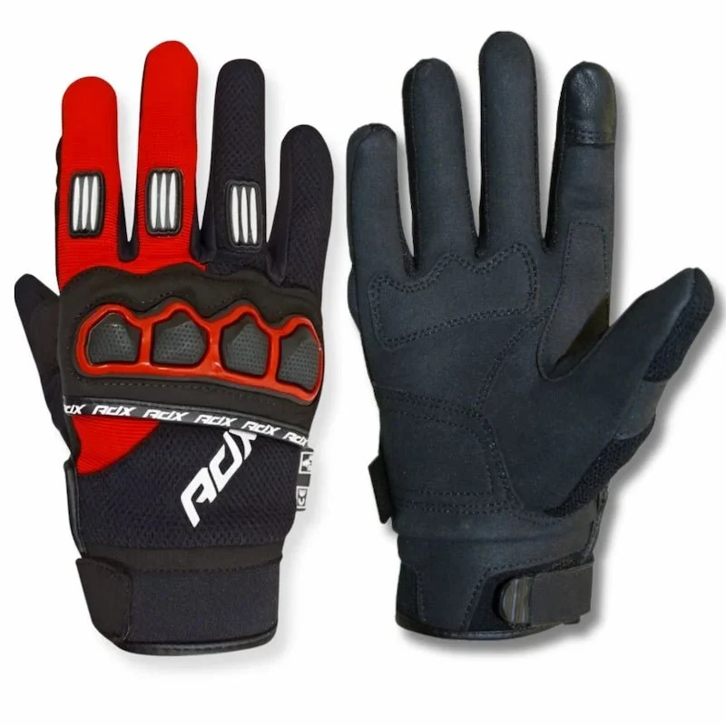 Gants Moto cross rouge et noir - Coqué & Homologué