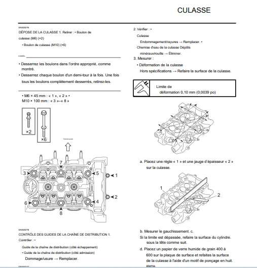 Manuel d'atelier Yamaha 700 Ténéré 2023 français