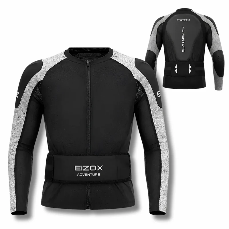 Gilet moto homme été — CE Niveau 2 + Ceinture Lombaire | EIZOX™ ADVENTURE