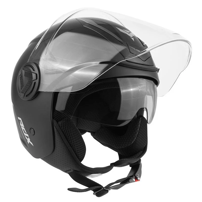 Casque Jet Noir Mat Double Écran – Scooter & Moto Urbain