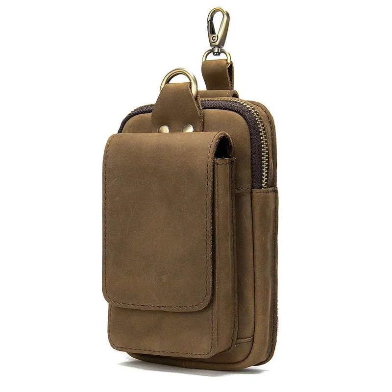 Pochette Ceinture en Cuir Véritable – Style Rétro et Ultra-Pratique