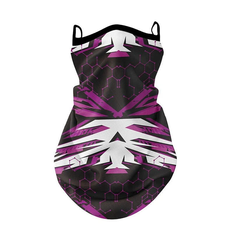 Tour de cou moto femme - Graph violet