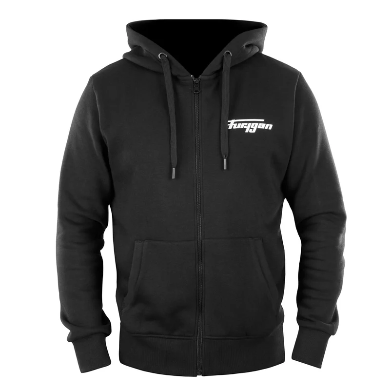 Accessoire Moto Furygan CORPO ZIP HOODIE Noir-Blanc
