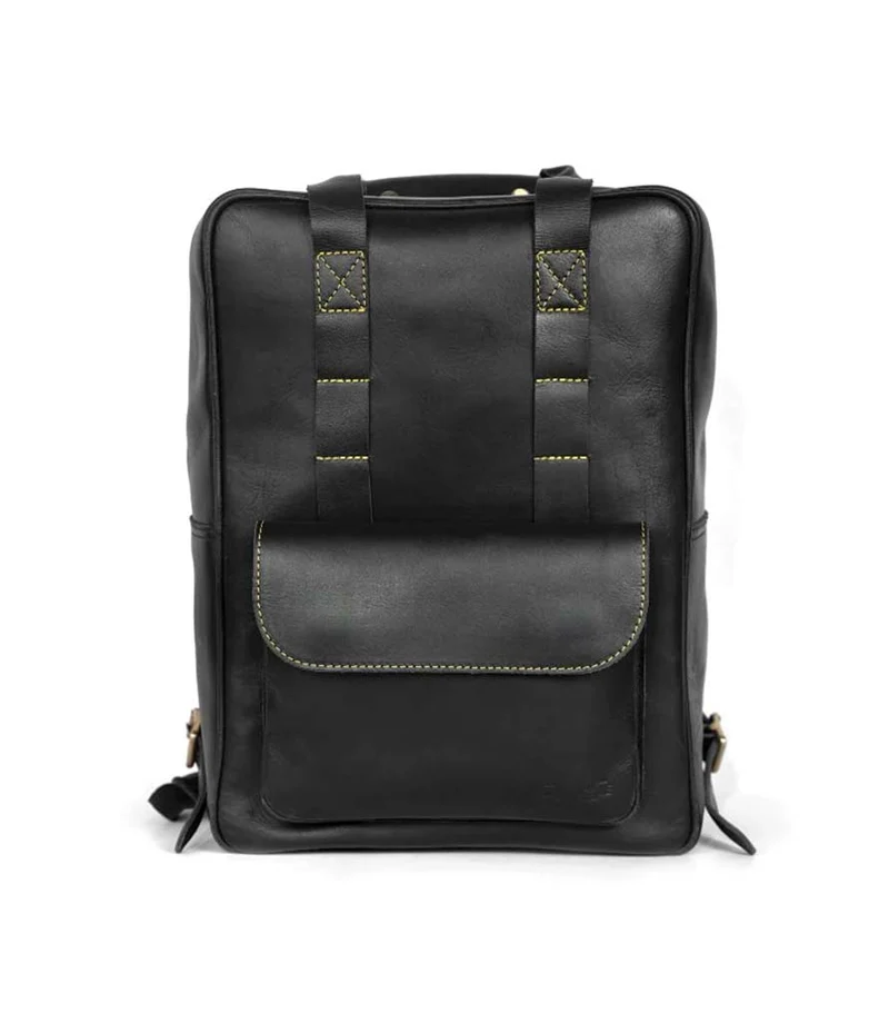 Zaino Moto Eastwood in pelle Nera Trip Machine