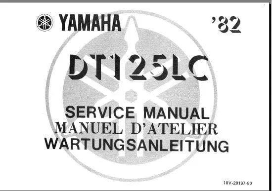 Manuel d'atelier Yamaha 125 DTLC