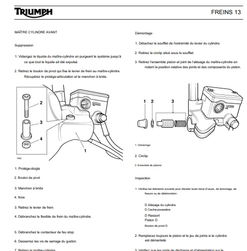 Manuel d'atelier Triumph 955i 2005 français