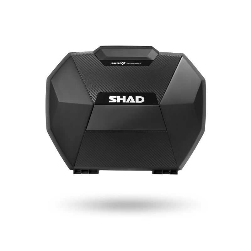 Valises Latérales SHAD SH38X Finition Carbone — Set Extensibles 2×38→45L 3P System