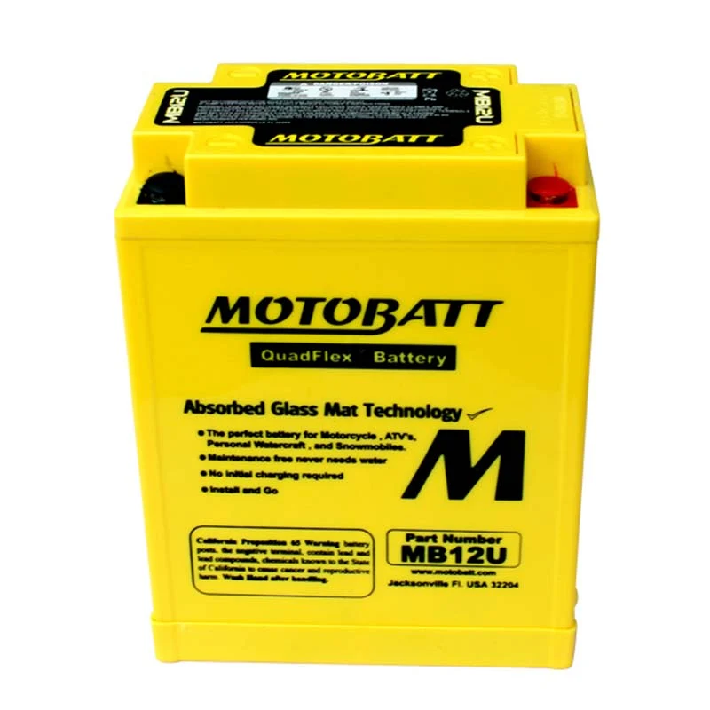 Batterie moto 4 pôles 15 Ah MB12U | Motobatt