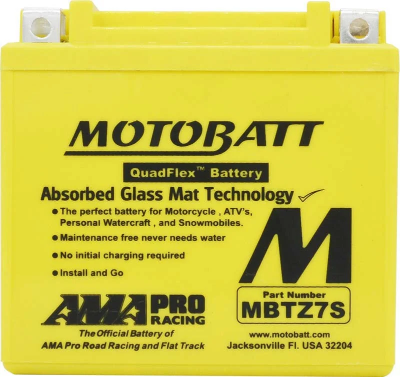 Batterie moto 2 pôles 6,5 Ah MBTZ7S | Motobatt