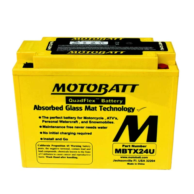 Batterie moto 4 pôles 25 Ah MBTX24U | Motobatt