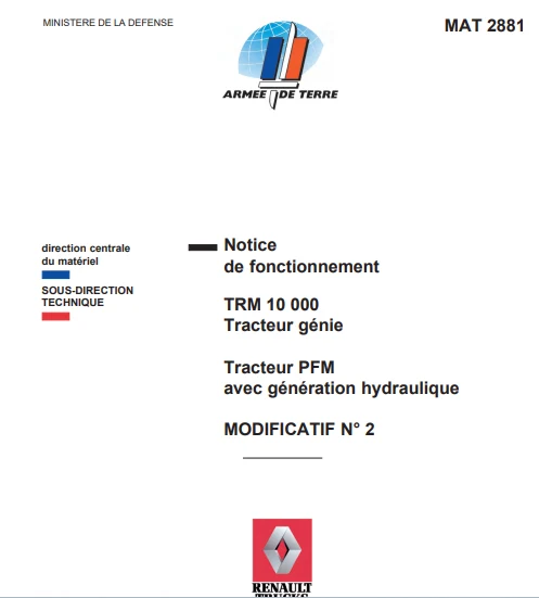 Manuels d'atelier Renault TRM 10000