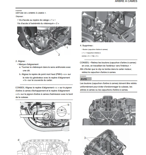 Manuel d'atelier Yamaha YZF 250 2022 pdf