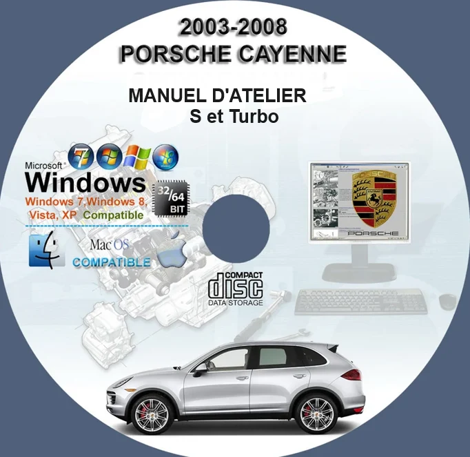 Manuel d'atelier Porsche Cayenne 2003 2008 français