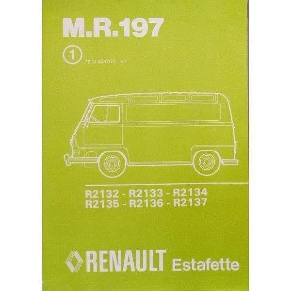 Manuels d'atelier et de réparation Renault Estafette