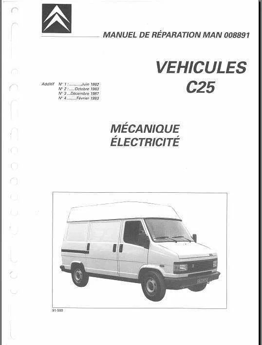 Manuels d'atelier peugeot J5 Citroën C25