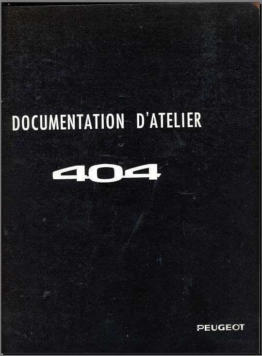 manuels d'atelier Peugeot 404 (compilation)