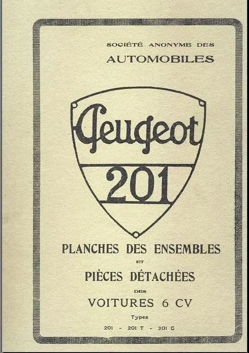 manuels d'atelier Peugeot 201