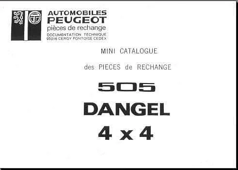 Manuel d'atelier Peugeot 504 et 505 Dangel