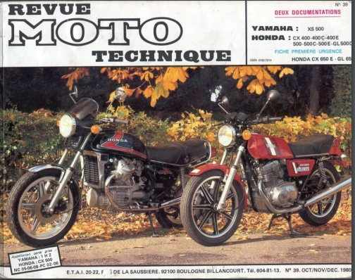 Manuels d'atelier Honda CX 500 650 dont Turbo et GL
