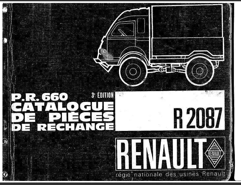 Manuels d'atelier et de réparation Renault r 2087 et Goelette