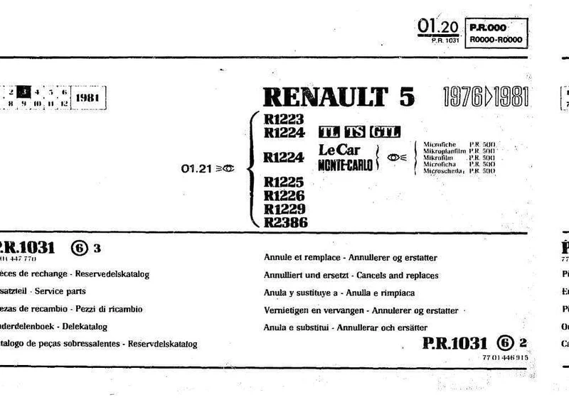 Manuels d'atelier Renault 5 dont Alpine et Alpine Turbo