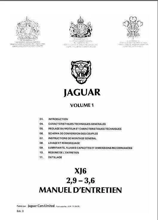 Manuels d'atelier et de réparation Jaguar Xj 40 en français