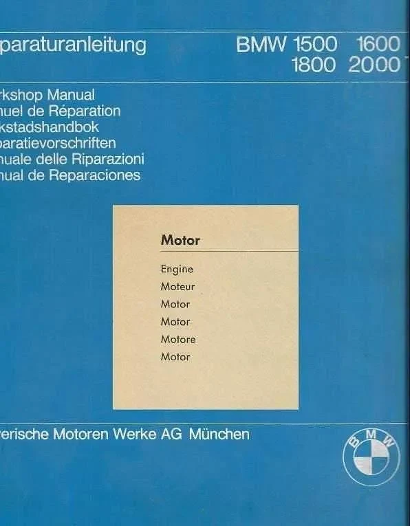 manuel d'atelier BMW 1500 2002 2000 CS
