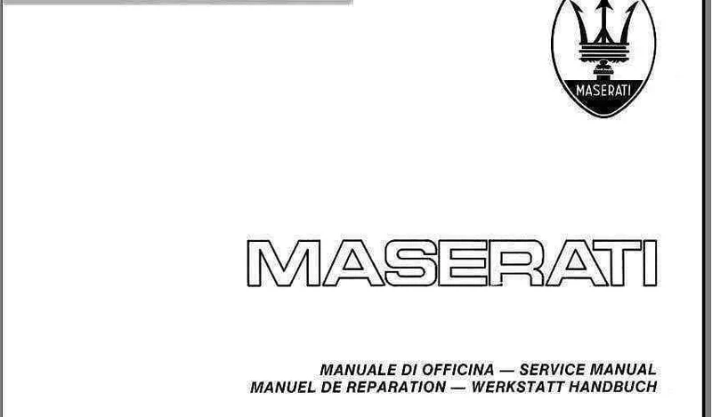 manuel d'atelier Maserati Biturbo