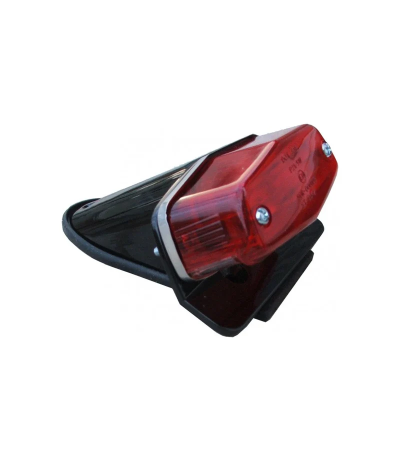 Fanale Posteriore Nero Mini Lucas Con Supporto