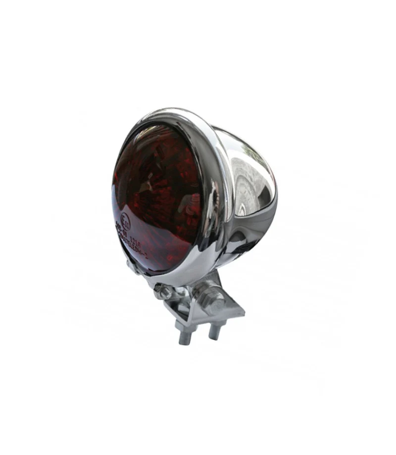 Fanalino Posteriore Bates Cromato a Led Rosso Omologato