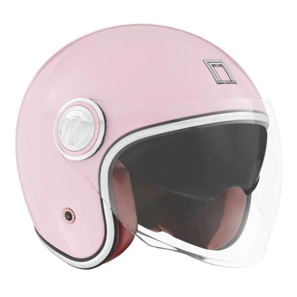 Casque Moto Jet Heritage Rose Pastel | NOX