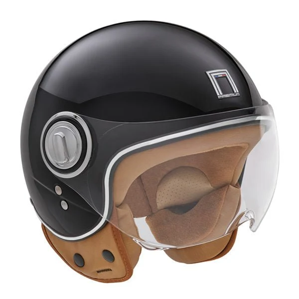 Casque Moto Jet Idol Noir Brillant | NOX