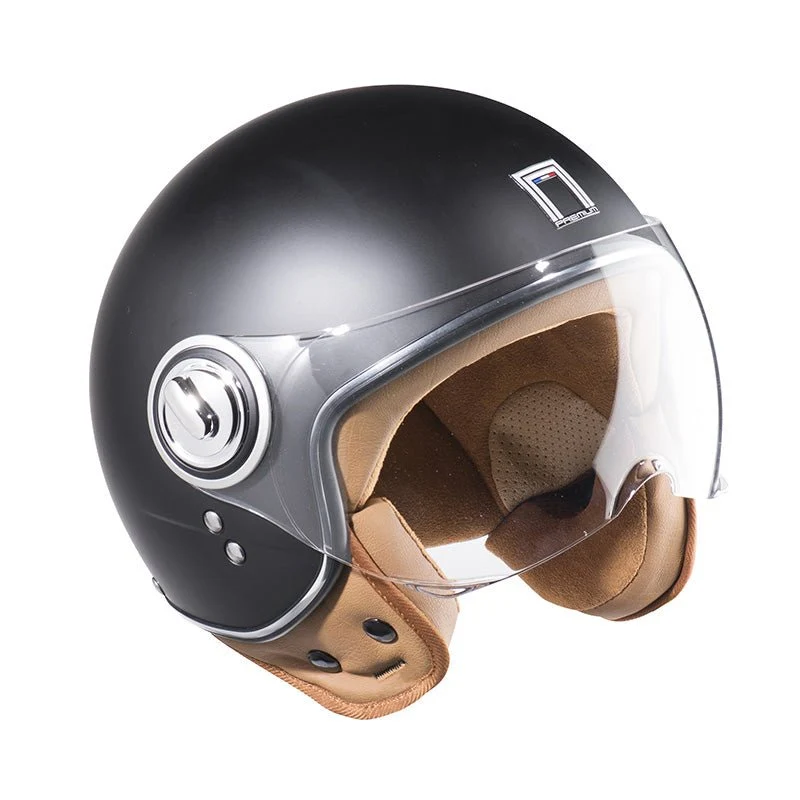 Casque Moto Jet Idol Noir Mat | NOX