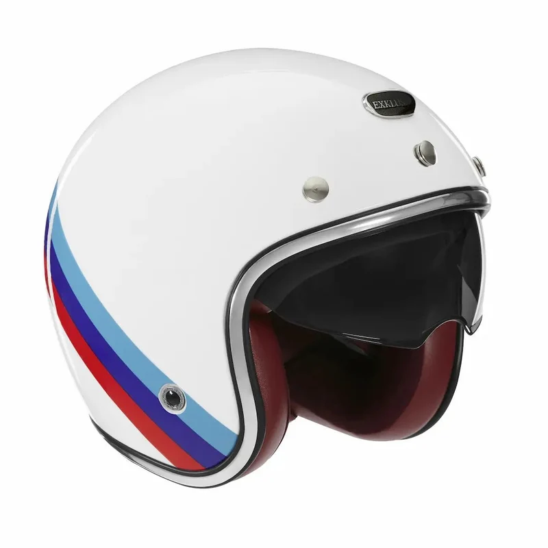 Casque Jet Volt Nation Blanc/Rouge/Bleu Clair — EXKLUSIV