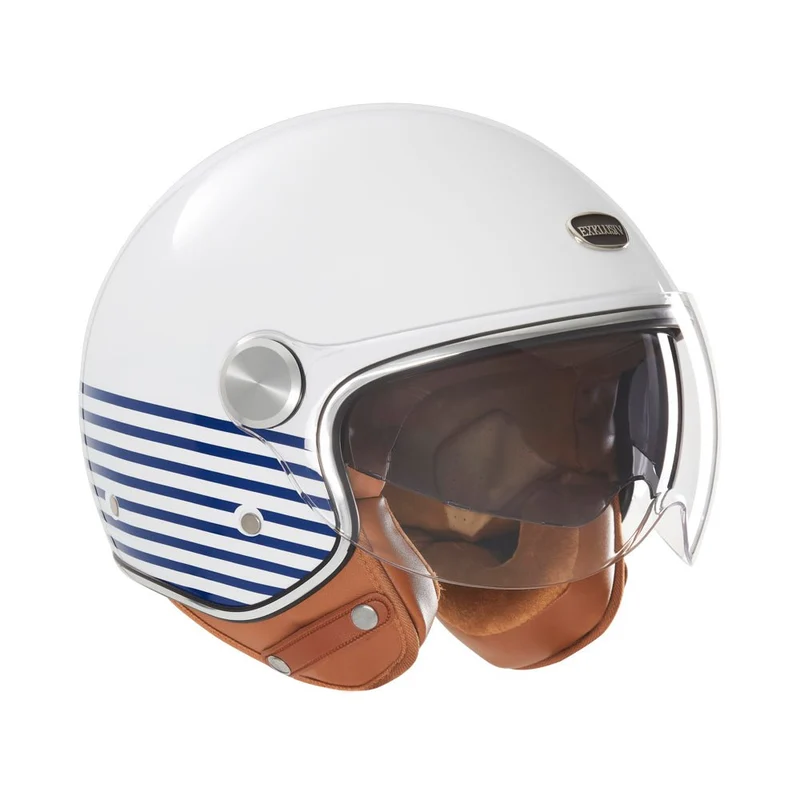 Casque Jet Smart II Marina Blanc/Bleu — EXKLUSIV