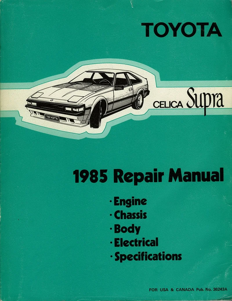Manuel d'atelier Toyota Supra Mk2 1985
