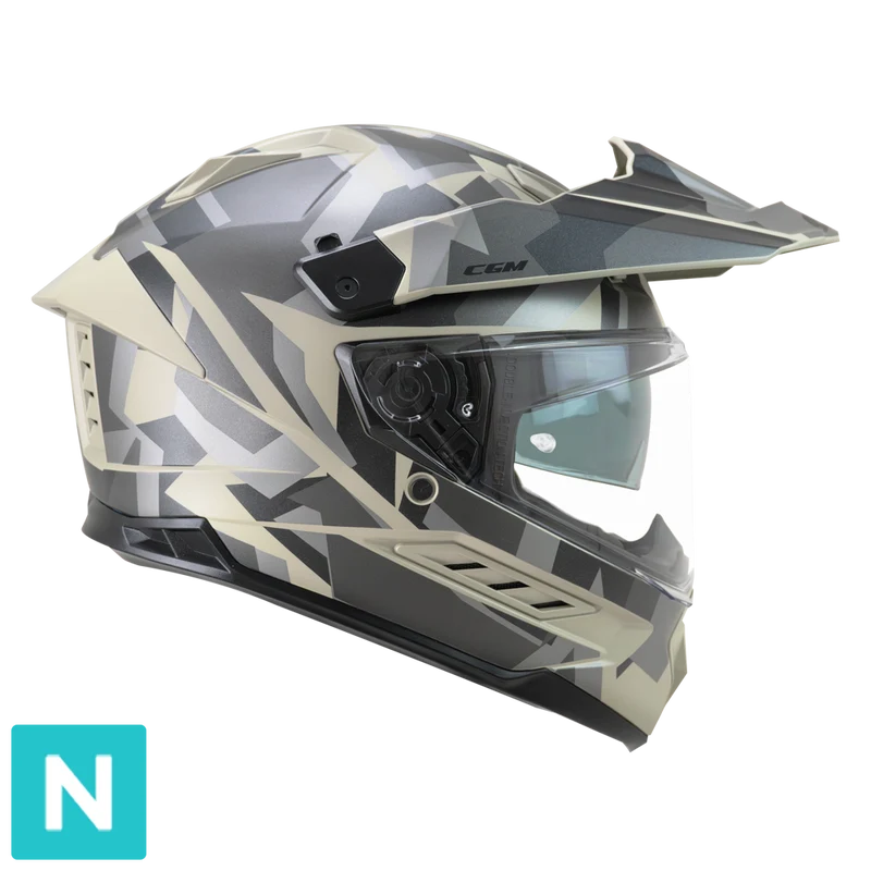CGM 366R DUAL DIRT CASCO ENDURO NEGRO BEIGE MATE