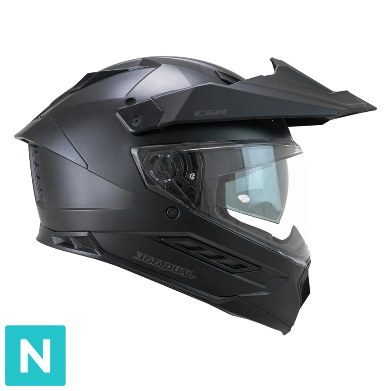 CGM 366A DUAL MONO CASCO ENDURO NEGRO MATE