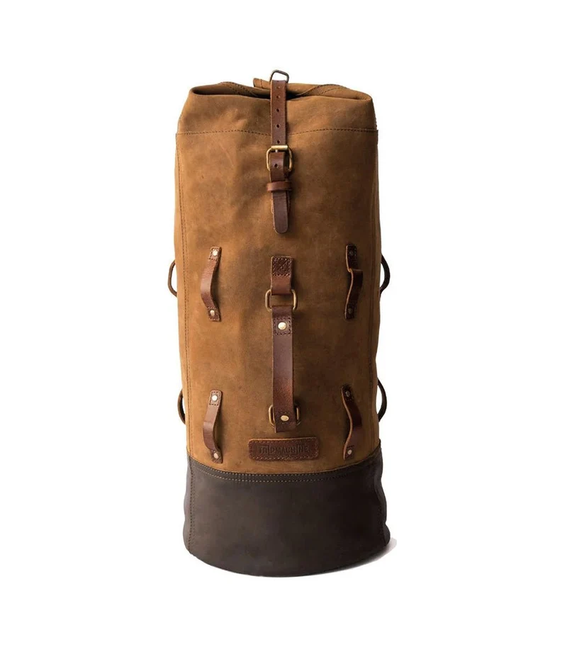 Borsa Moto Military Duffle Bag Trip Machine - Marrone
