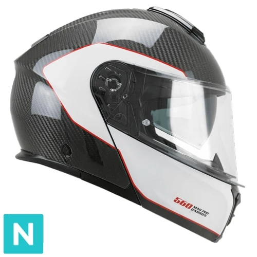 CGM 560S MAD PRO CASCO DE MOTO SPORT CARBON BLANCO ROJO