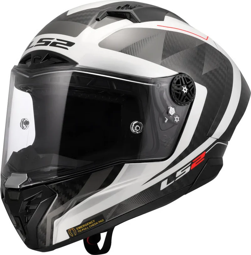 LS2 FF805 THUNDER GP AERO CASCO DE MOTO BLANCO GRIS